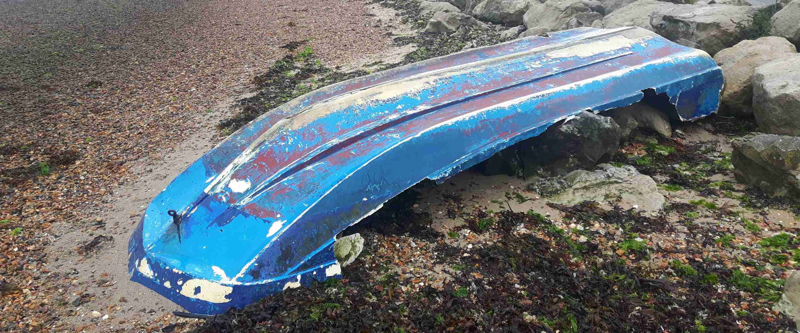 A damaged tender at Baiter Park, Poole